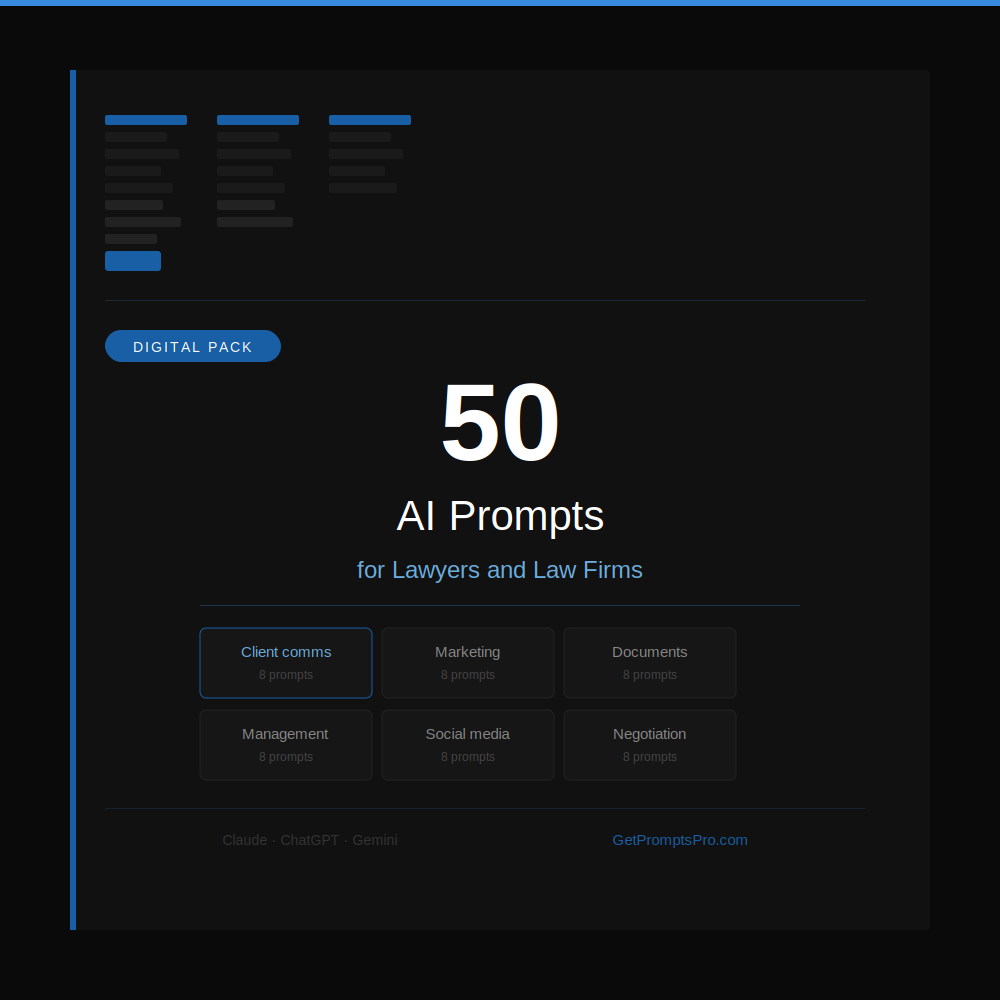 50 AI Prompts for Lawyers and Law Firms — Save Hours on Client Communications