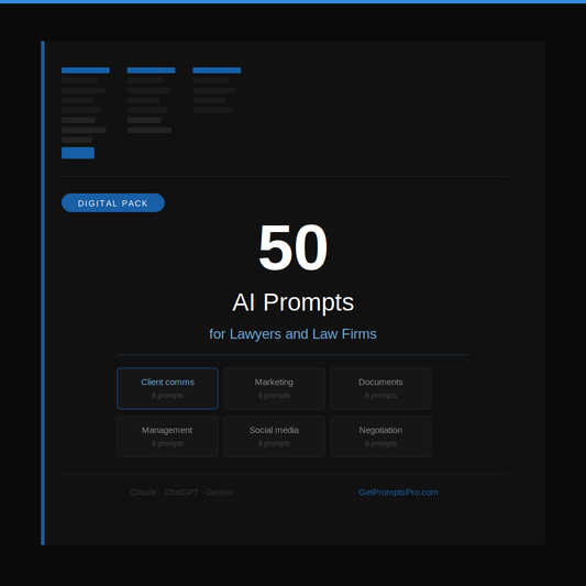 50 AI Prompts for Lawyers and Law Firms — Save Hours on Client Communications